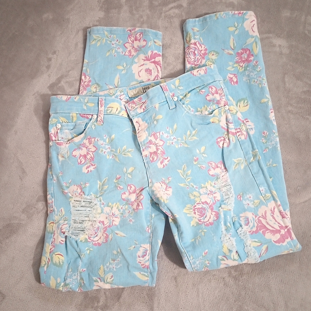 David Kahn Floral Vintage Versailles Nikki Jeans 28 29